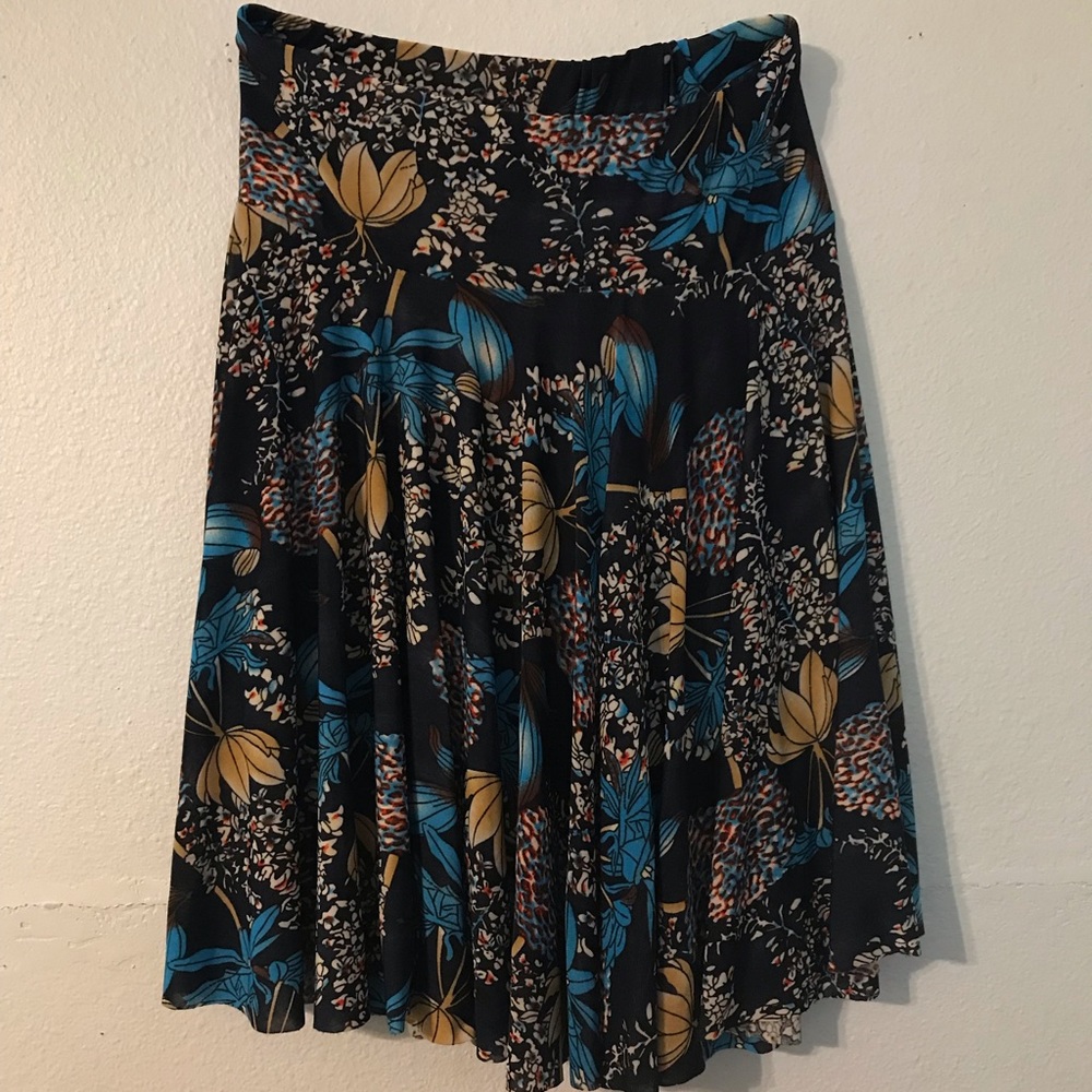 Blue Floral Skirt